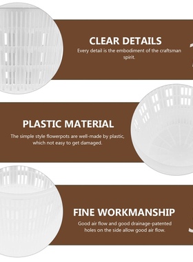 5 Sets of Orchid Flowerpots Rounded Flower Pots Practical Pl