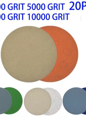 20pcs Hook And Loop 3 Inch 3000 ,5000, 7000 ,10000Grit Sand