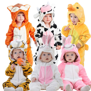 Newborn Baby Rompers Kigurumi Boy Girls Pajamas Animal Carto