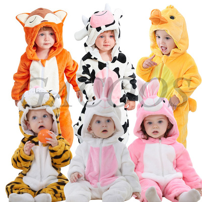 Newborn Baby Rompers Kigurumi Boy Girls Pajamas Animal Carto