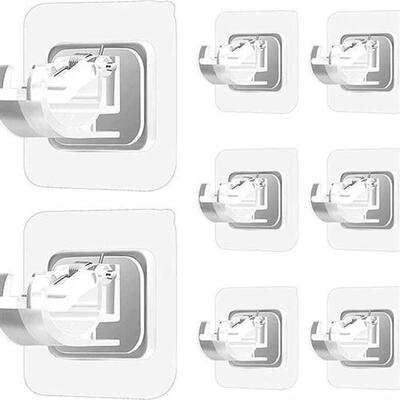 Wall Hooks Self Adhesive Curtain Rod Wall Brackets Hooks Str