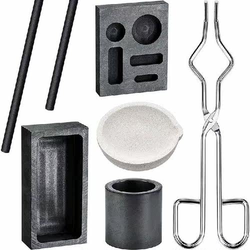 Graphite Torch Melting Casting Kit 2 Graphite Crucible Stir