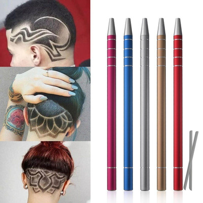 1Pcs Hairstyle Engraved Pen 8Pcs Blades Professional Hair