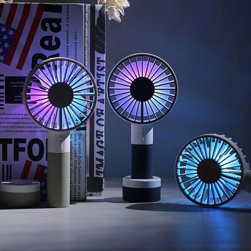 Fan Usb-Fan Standing-Base Light-Sports Desktop Handheld Rech