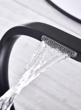 Black Faucet Bathroom Sink Faucets Hot Cold Water Mixer Cran