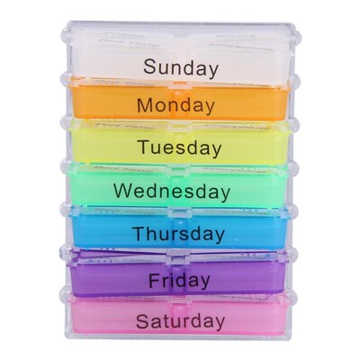 7 Days container tablet Weekly diet pills box Medicine Stor