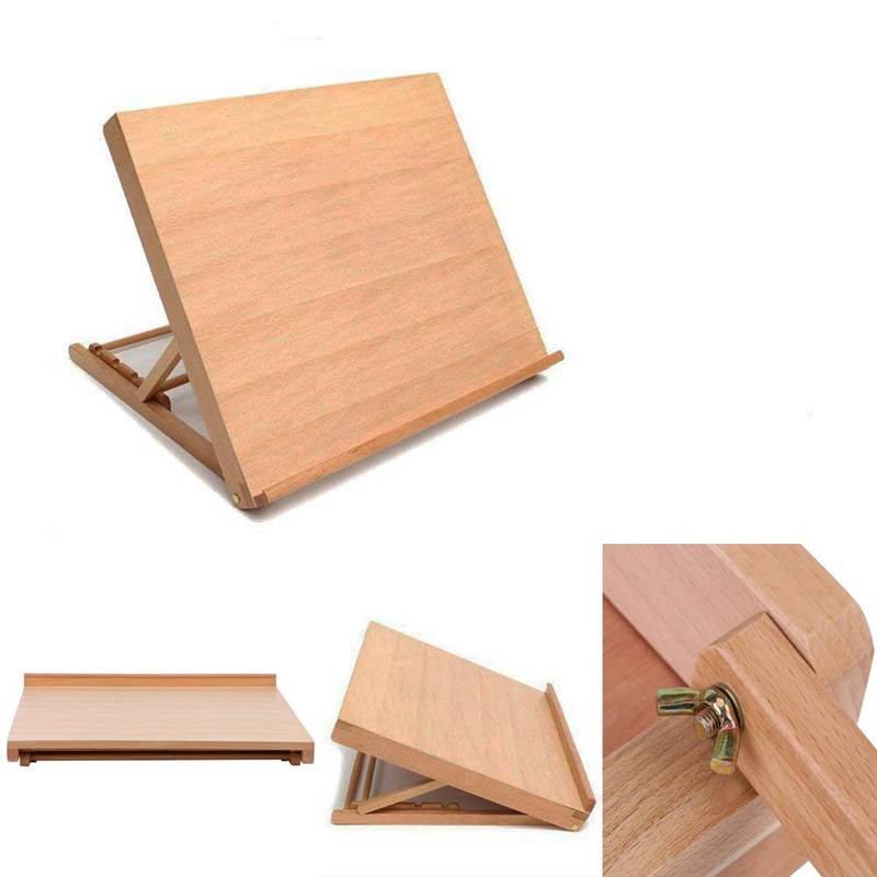 Wood Drawing Board Multifunctional A3 Desk Adjustable Sketch