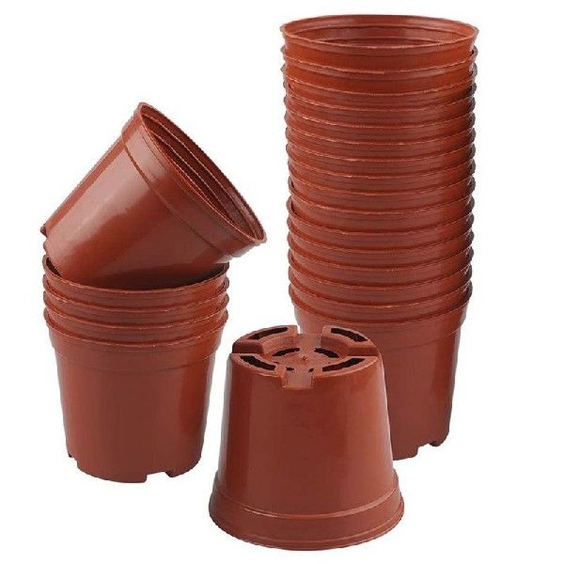 100Pcs 8.5CM Round Plastic Plant Pots Small Flower Pots for