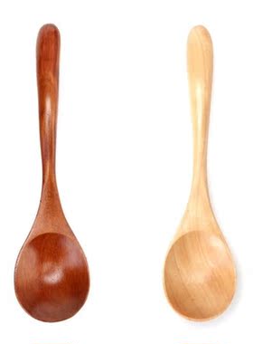 Vintage Style Kids Spoon Wooden Non-slip Long Handled Spoon