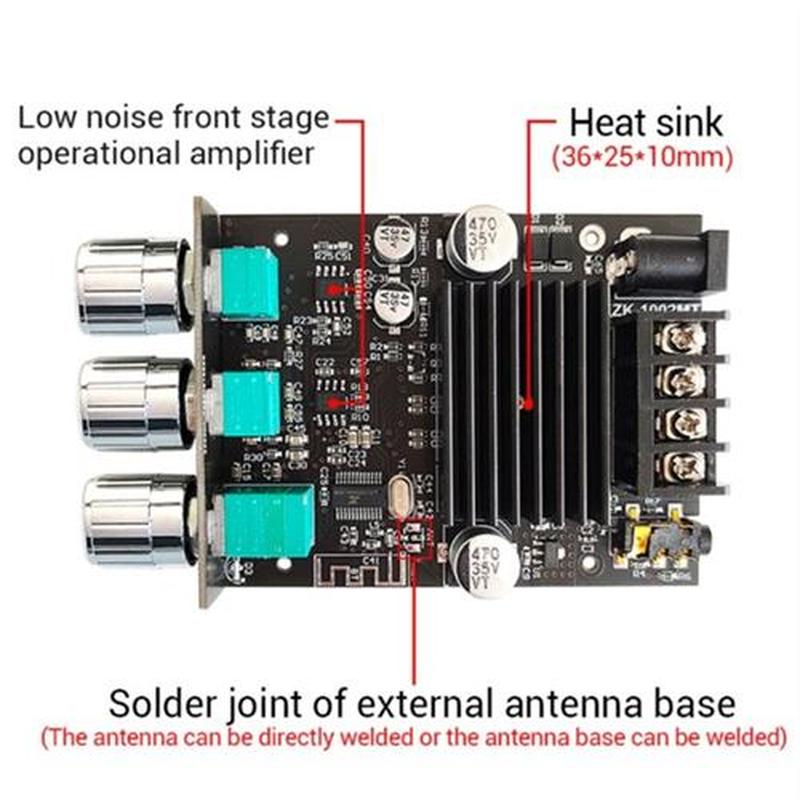 1002MT 2 x 100w Bluetooth-compatible Power Amplifier Module