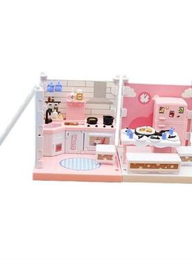 Mini Furniture Kitchen Dollhouse Toys Includes Cookware,