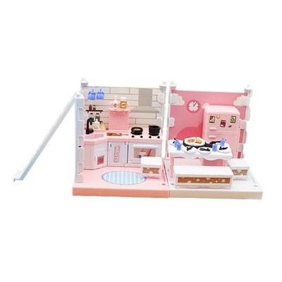 Mini Furniture Kitchen Dollhouse Toys Includes Cookware,