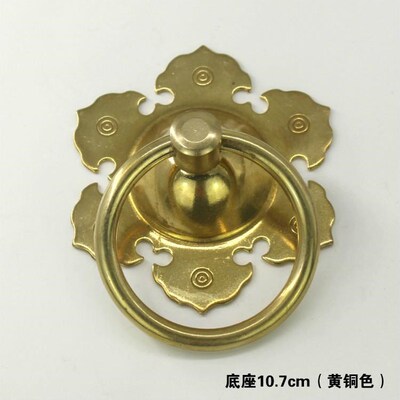 Archaize Chinese style pure copper ring knocker bronze door