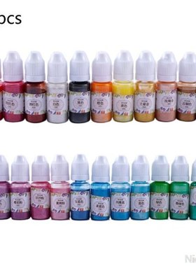 24 Colors Epoxy Pigment UV Resin Coloring Dye Liquid Coloran