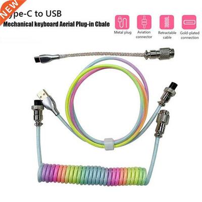 Mechanical Keyboard Coiled Cable Wire Type C Custom Usb Port