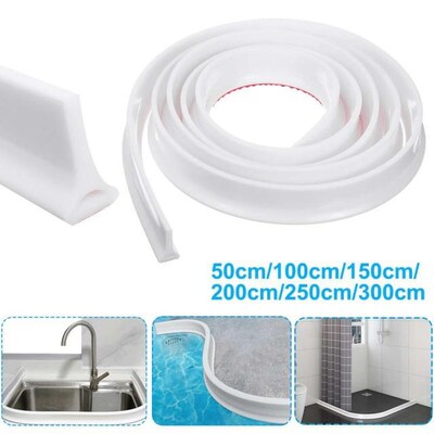 1/1.5/2/2.5/3m Silicone Bathroom Water Stopper Blocker Showe