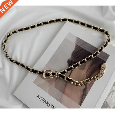 Metal Chain Belts for Women Waibands Long Tassel for Suita