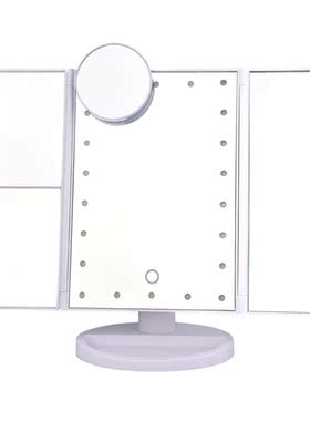 Makeup Mirror Touch-Screen Magnification-Lighting Desktop-Fo
