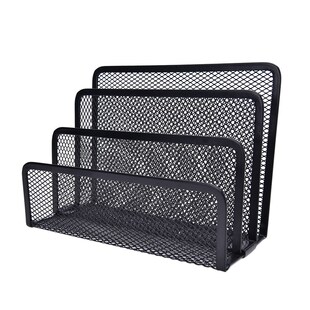 Desk Office File Organiser Letter Sorter Black Mesh Mail Doc