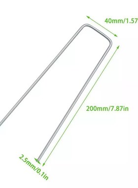 50Pcs/Lot U-Shape Metal Garden Stakes Staple Securing Pegs F