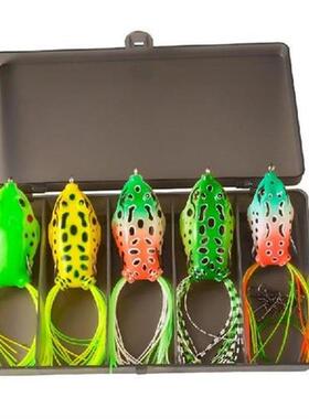 Frog Fishing Lure Oft Frog Bait With Double Propellers Legs