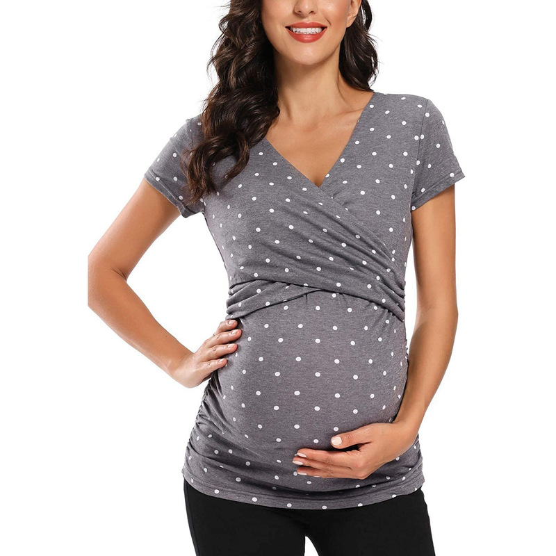 Womens Maternity Clothes Breastfeeding Pregnancy T-Shirt Top