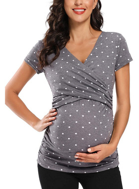 Womens Maternity Clothes Breastfeeding Pregnancy T-Shirt Top