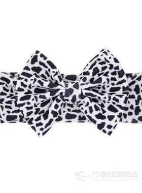 Baby Headband Flower Leopard Bow Knot Baby Printed Hairband