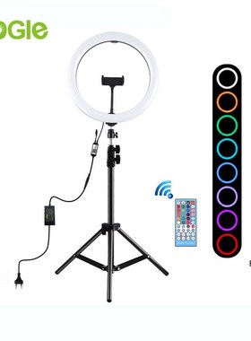 Dimng RGB LED Floor Lamp 30cm Ring Light Phone App Control F