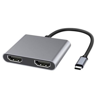 Typec To Dual HDMI-Compatible 2In1 Adapter Type-C HUB HDMI-C