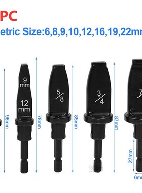 5pcs Copper Pipe Drill Bits Flaring Hex Handle Practical Tub