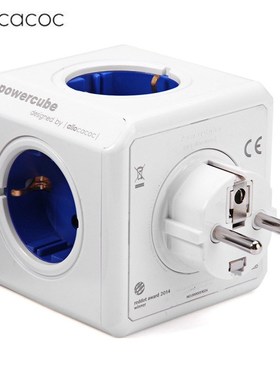 Allocacoc PowerCube Socket DE Plug With 4 Outlets 2 USB Por