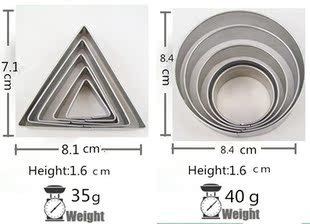 5 pcs/Set Round/Heart/Flower/Star Shape Cookie Cutter Stamp