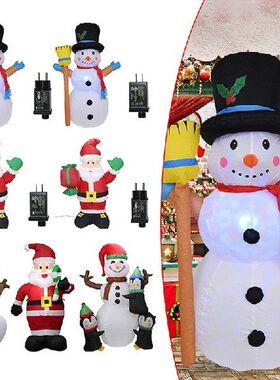 Cartoon Snowman Party Balloons LED Inflatable Toys Garden