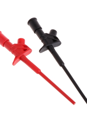 2 Pcs Insulated Test Hook Clip 1000V 10A Flexible Probe