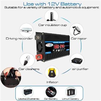 Power Inverter Car Charge Converter Dual LCD Digital