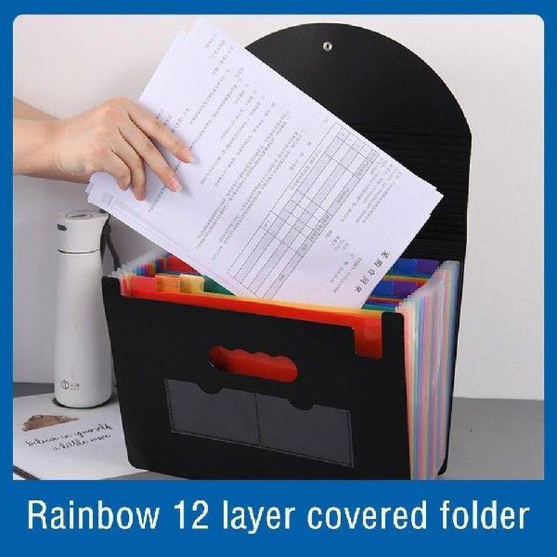 13 Pockets Expanding File Folder Works Accordion Office A4