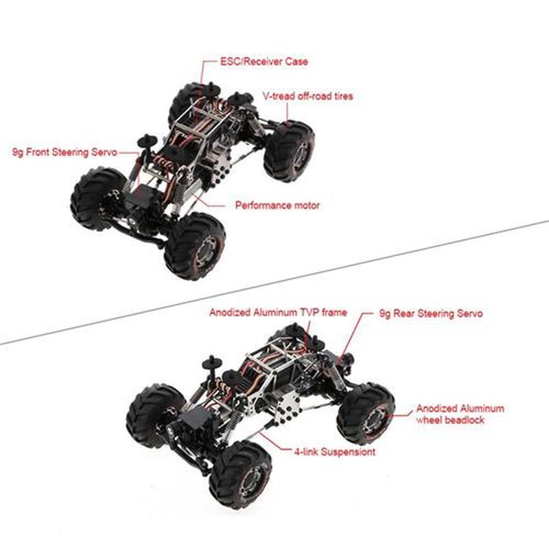 HBX 2098B 1/24 Mini 4WD RC Car Devastator Rock Crawler RTR w
