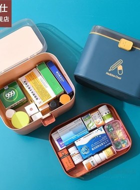1PC S L Home Care Medicine Cabinet Plastic Storage Boxes Rec