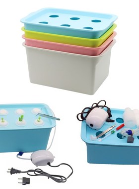 6 Holes Plant Site Hydroponic Garden Pots Planters System In