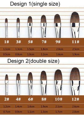 6pcs Fine Weasel Hair Paint Brush Water Color Oil Paint Brus