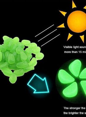 100PCS Outdoor Yard Luminous Stones Garden Pebbles Glow