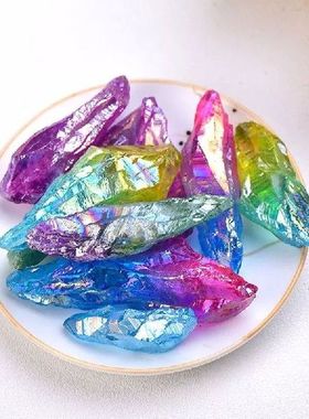 Crystal Raw Healing Stone Electroplate Quartz Specimens