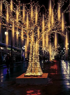 50cm New Year Outdoor Meteor Shower Rain 10 Tubes LED