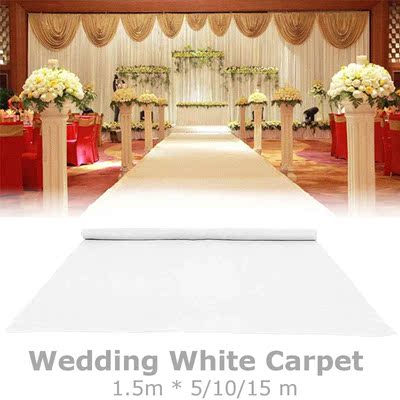 1.5x15/10/5m Wedding Carpet Outdoor White Aisle Runner Carpe