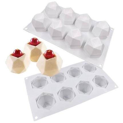 8 Multilateral Rubiks Cube Mousse Silicone Cake Mold