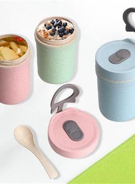 Wheat Straw Meal Prep Bento Box Leakproof 330ml Breakfast