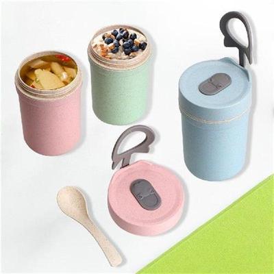 Wheat Straw Meal Prep Bento Box Leakproof 330ml Breakfast
