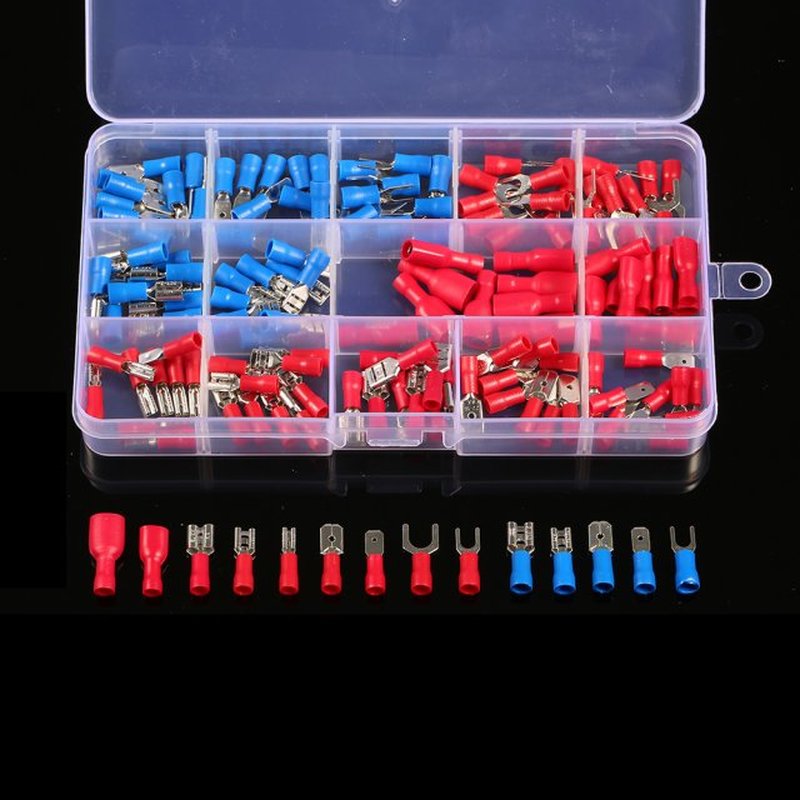 140Pcs/Box Assorted Insulated Terminals Crimp Electrical Wir