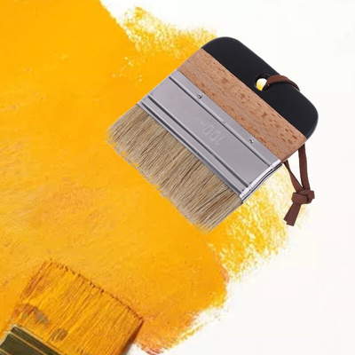 4 Pcs Round Flat Pointed and Wide Chalk Paint Wax Brush Ergo